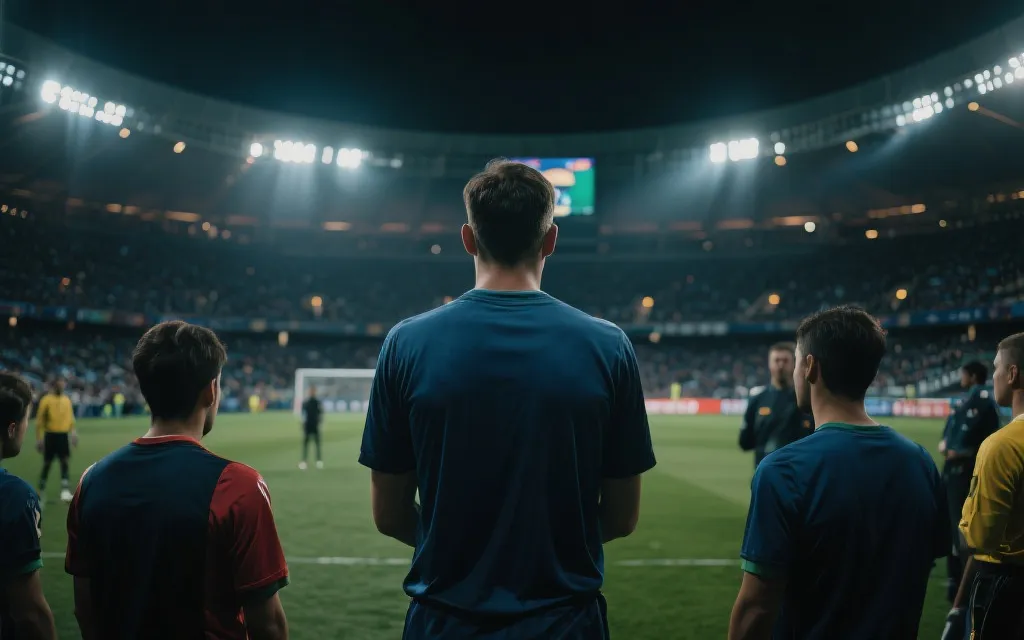 淘汰赛加时与点球大战氛围示意图